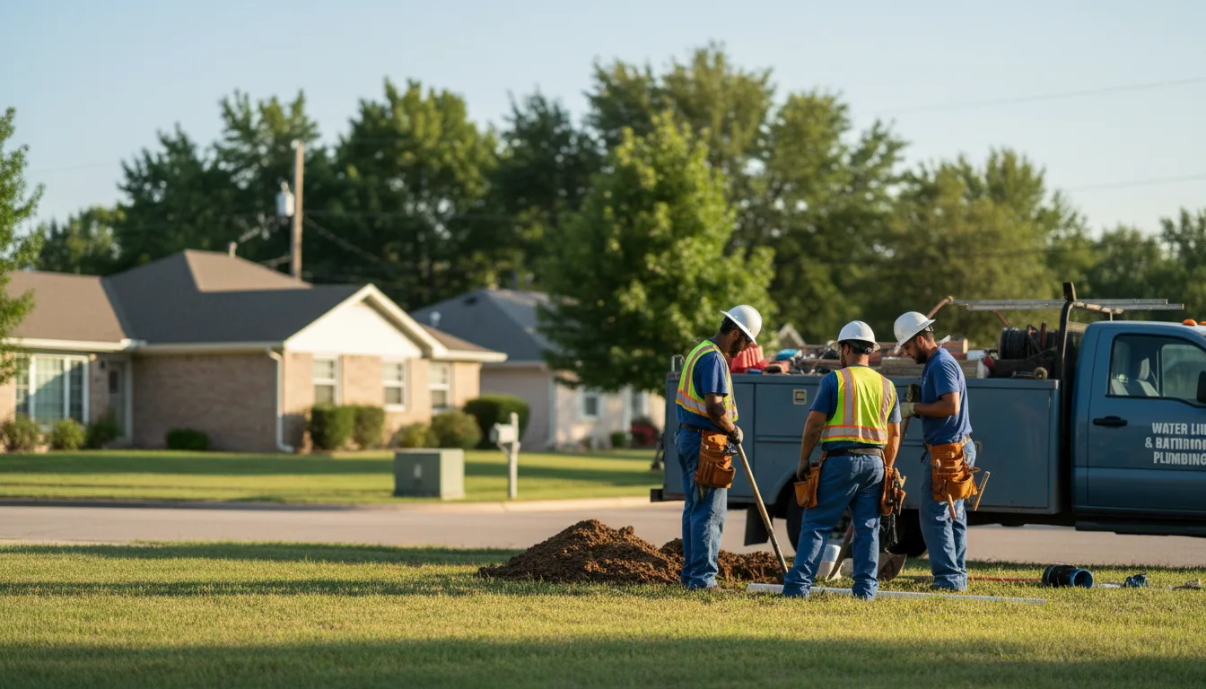 Residential water line and bathroom plumbing service in Maricopa, AZ